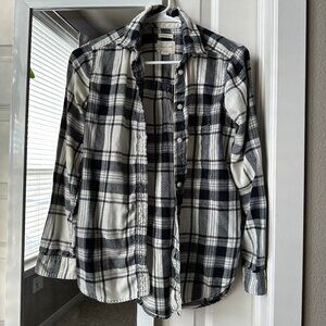American Eagle Women's Flannel Plaid Button Up Shirt XS